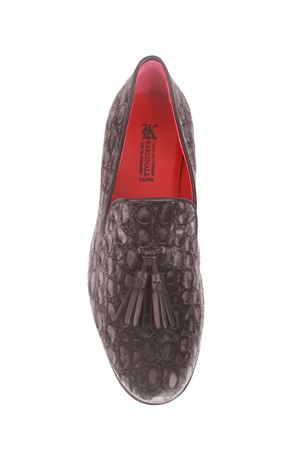 Grey velvet loafers Da Costanzo | VELVET UOMOGRIGIO